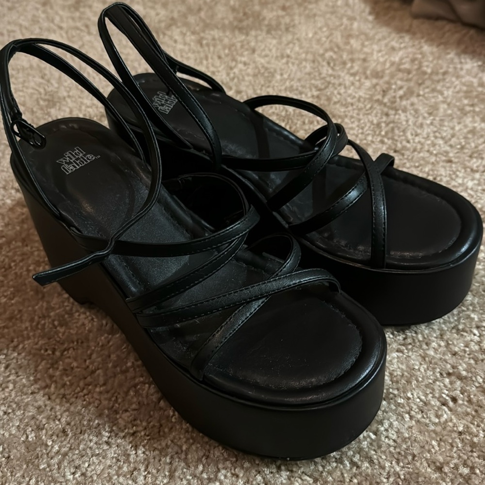 Strappy Platform Wedge Sandals